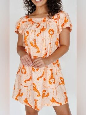 In My Sundays Short Day Dress Size XL Mini Color Orange and Orange NWT
